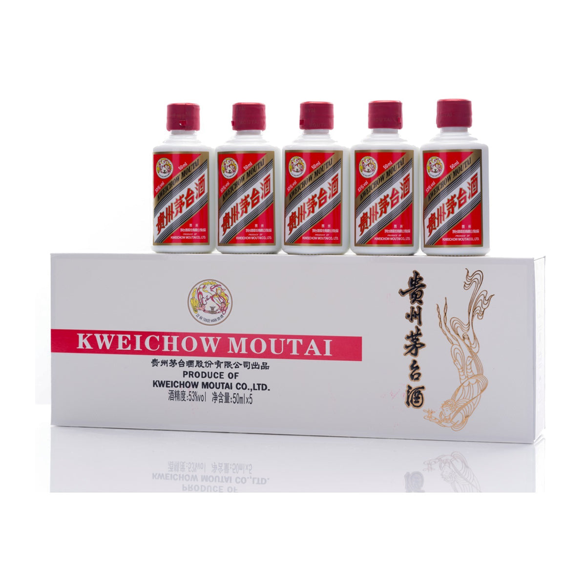 貴州茅台酒 飛天 アルコール53度50ml*5（5本セット）2023年 箱付 中国酒 白酒 醤香型 正規品