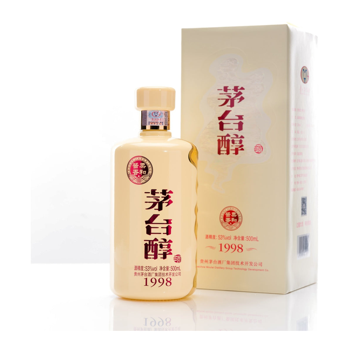 茅台醇1998 アルコール53度 500ml 箱付 中国酒 白酒 柔和醤香型 正規品
