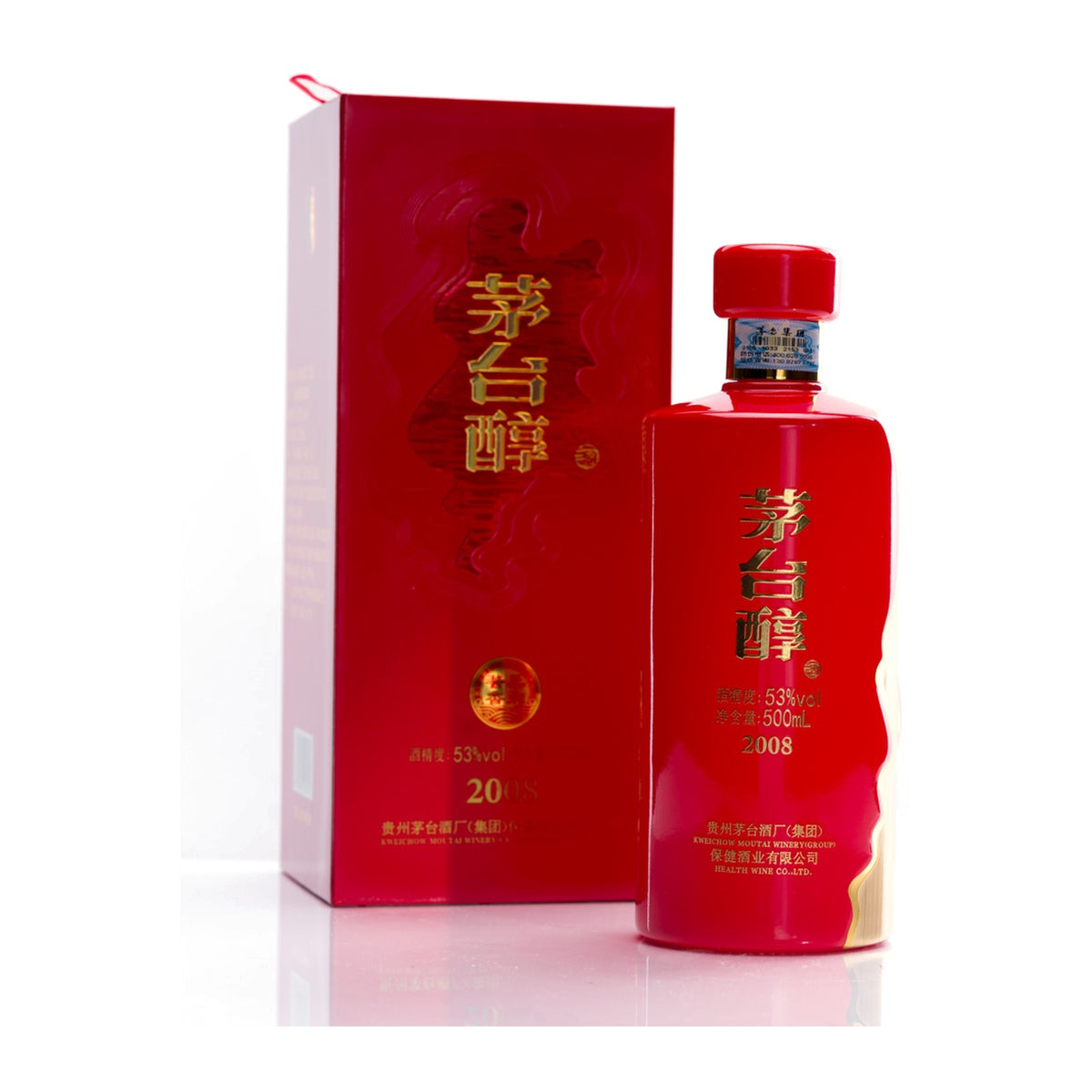 茅台醇2008 アルコール53度500ml 箱付 中国酒 白酒 柔和醤香型 正規品