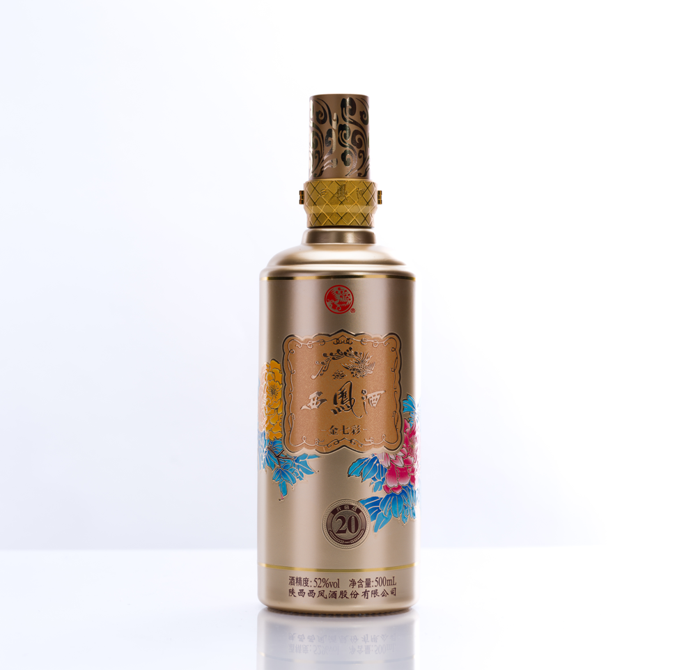 金七彩 西鳳酒 20年 52度 500ml 中国白酒 鳳香型 高級酒 正規品 ギフト箱付